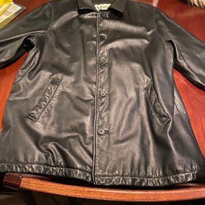 Mens Leather Overcoat